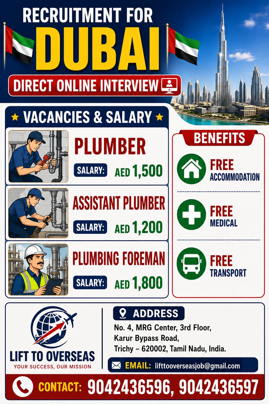 PLUMBER,ASSISTANT PLUMBER,PLUMBING FOREMAN