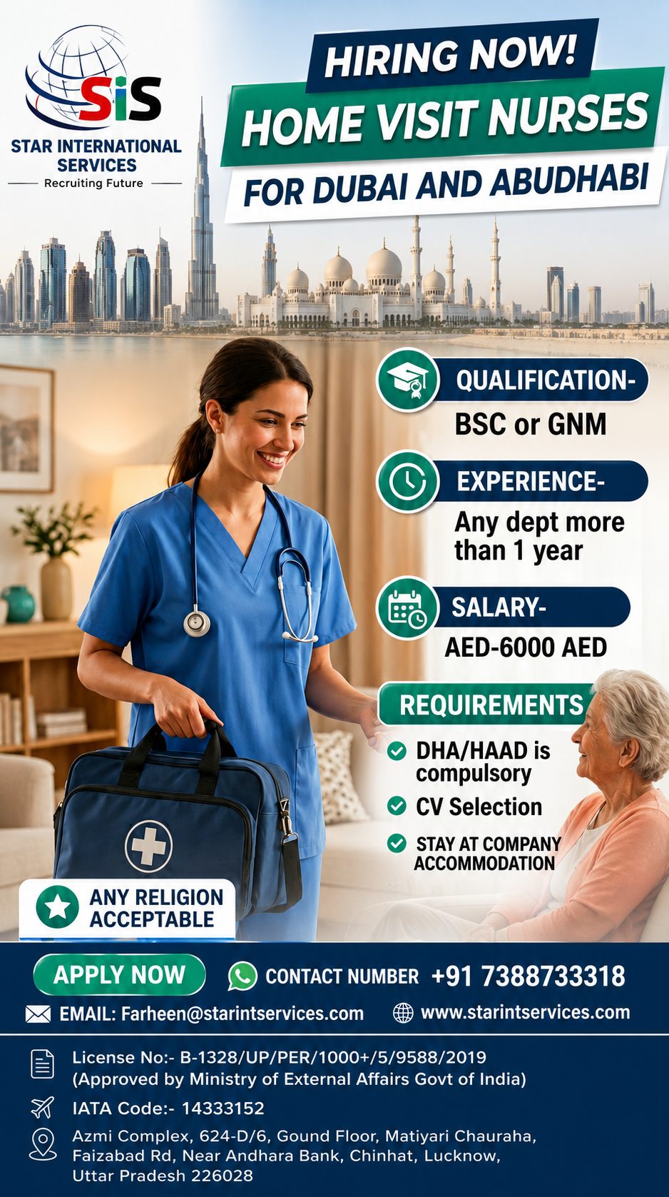 Home Visit Nurses — Star International Services, United Arab Emirates, United Arab Emirates