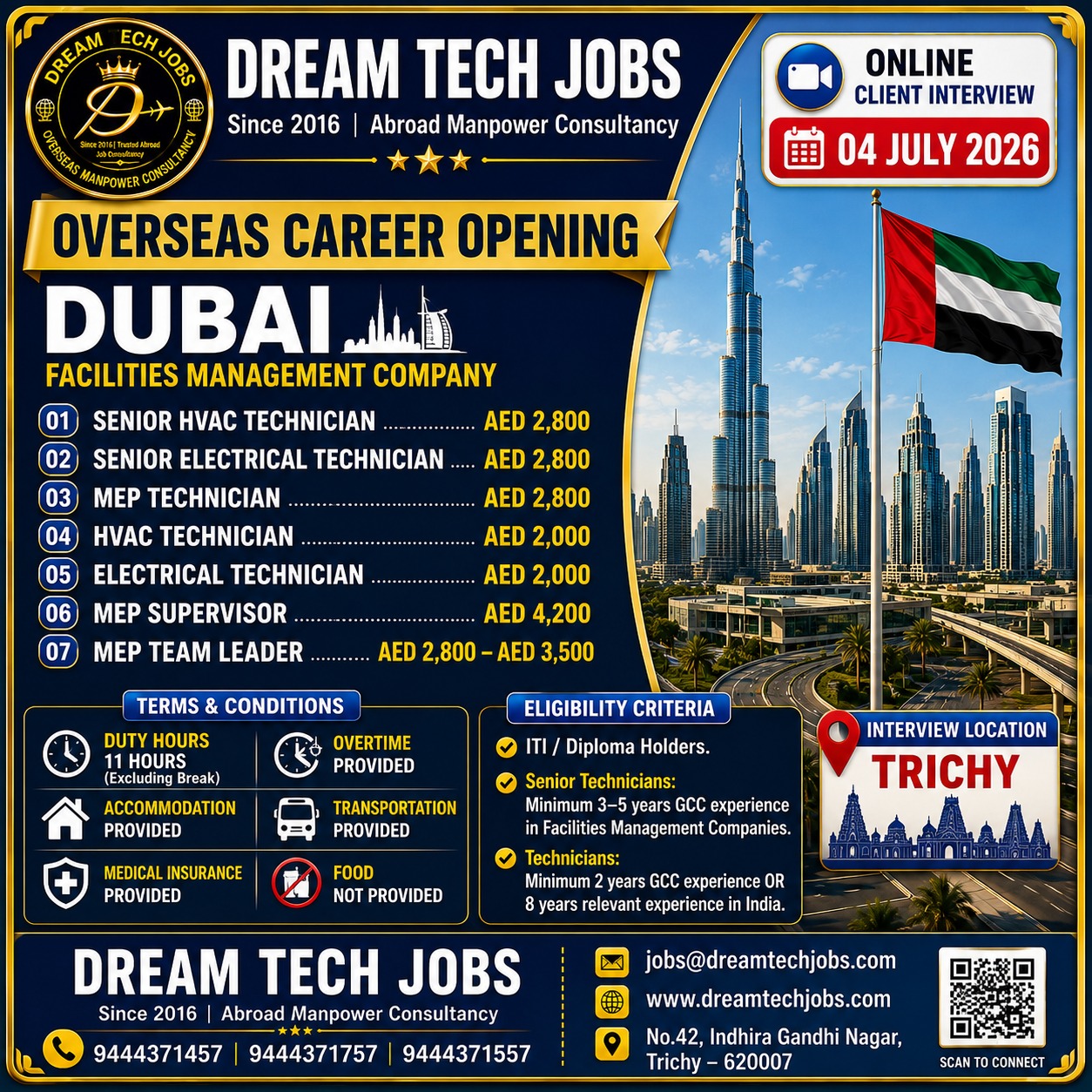 Facilities Management Company - Multiple Positions