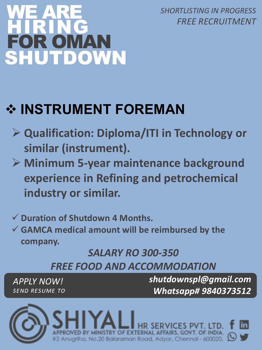 Oman Shutdown