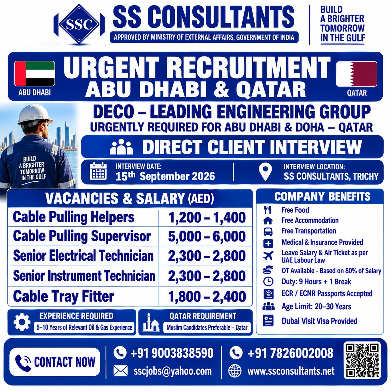 DECO - Leading Engineering Group Recruitment — SS Consultants, Madurai, UAE, Qatar
