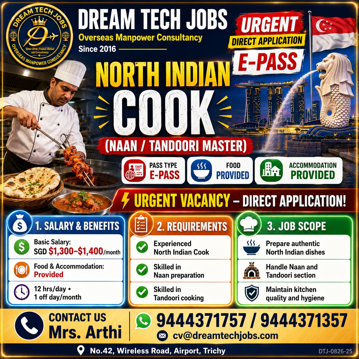 North Indian Cook (Naan / Tandoori Master)