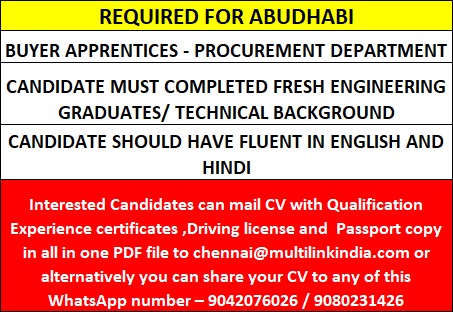 Buyer Apprentices - Procurement Department