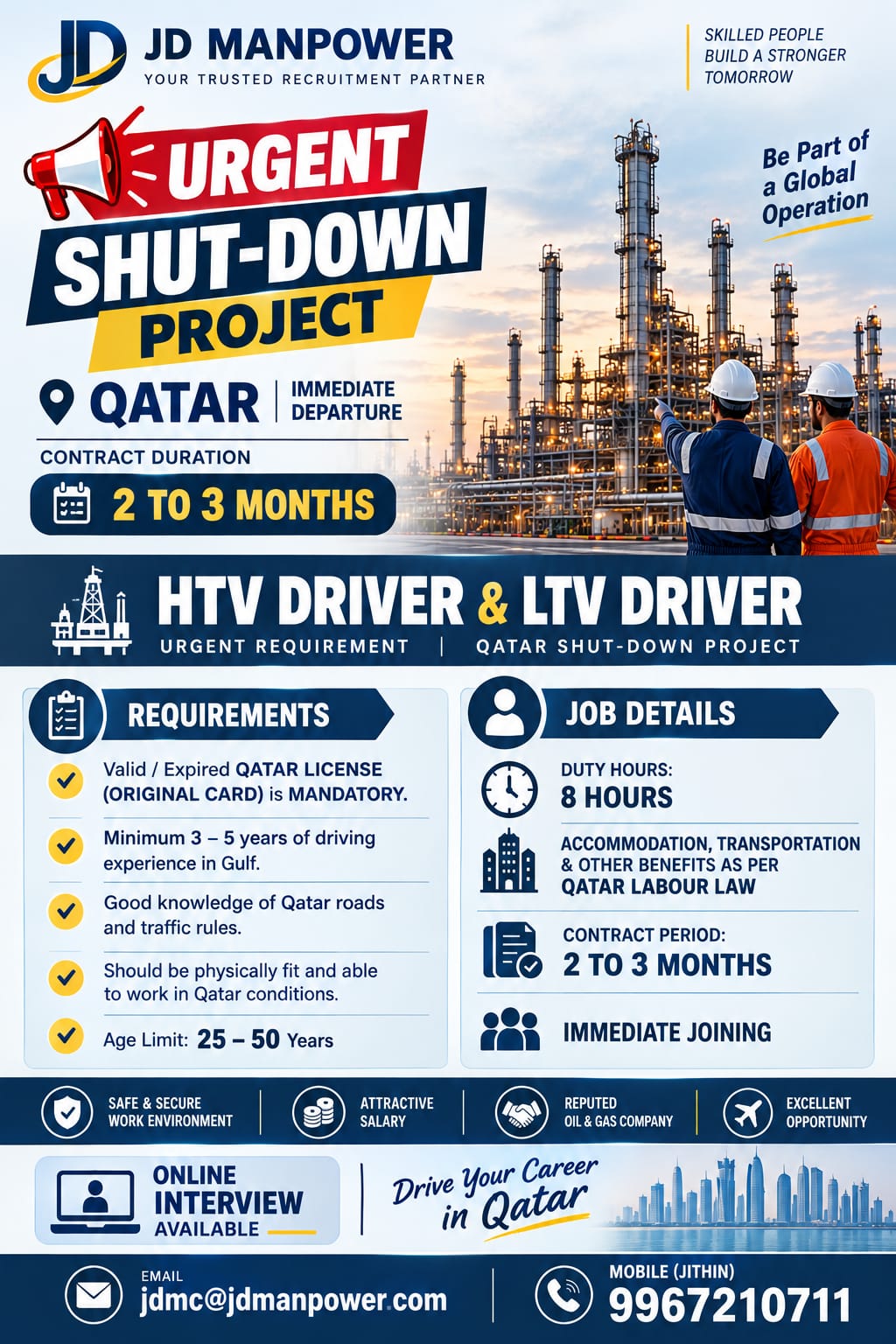 HTV Driver & LTV Driver - Urgent Shutdown Project