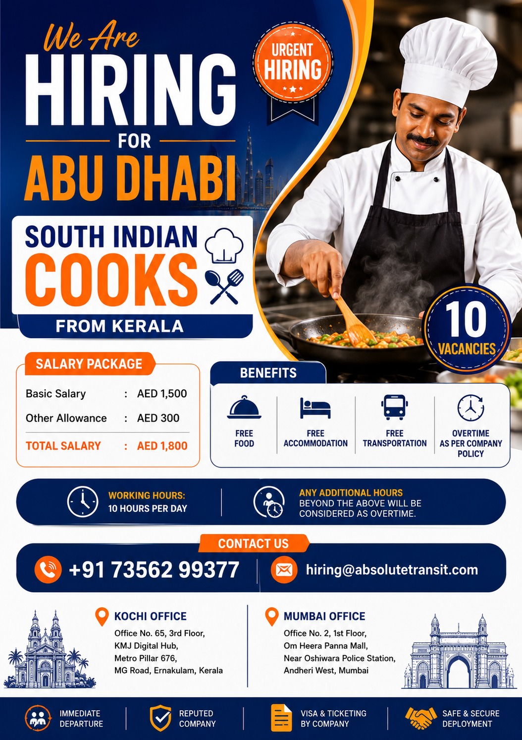 SOUTH INDIAN COOK — Absolute Technical Systems LLP, UAE, UAE