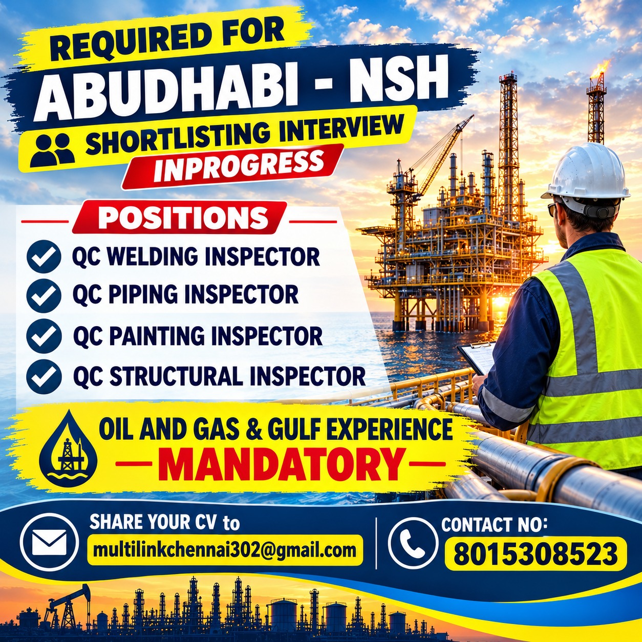 Quality Control Inspectors - Abu Dhabi NSH Project