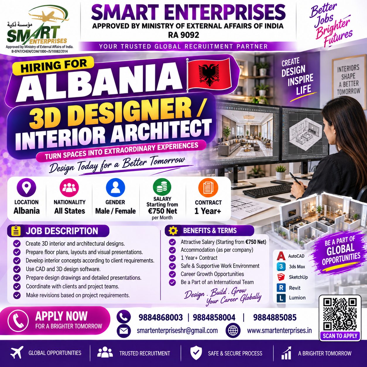 3D DESIGNER / INTERIOR ARCHITECT