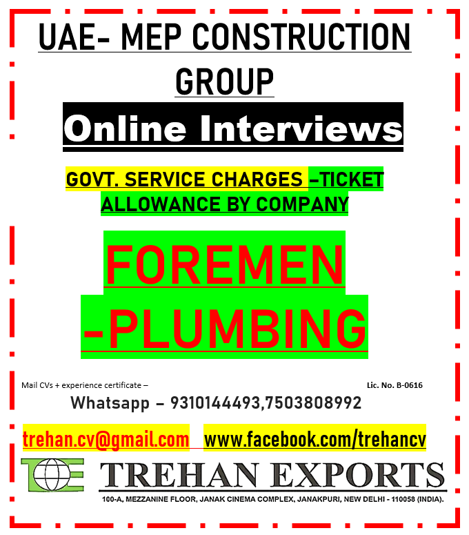 Foreman - Plumbing