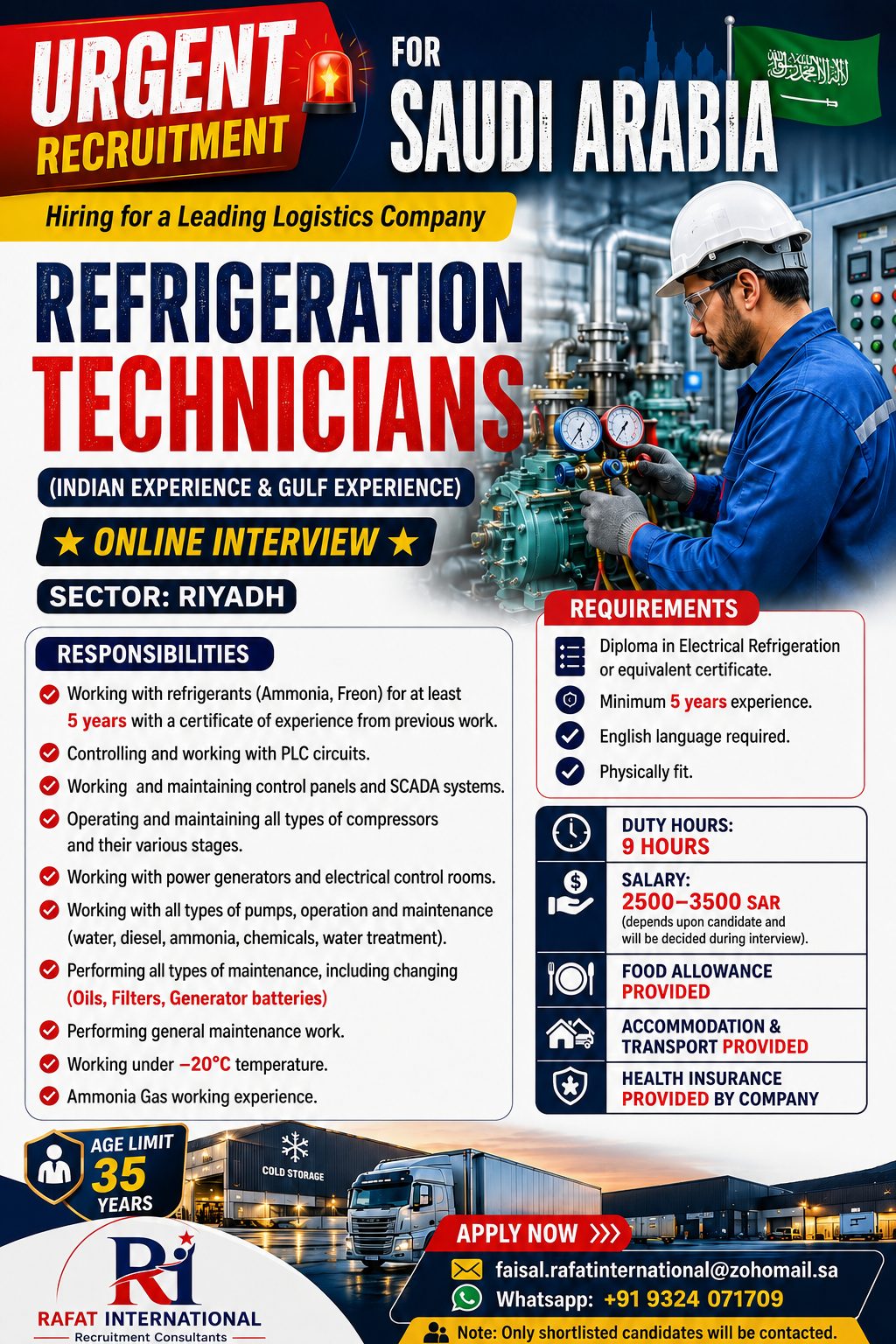 Refrigeration Technicians