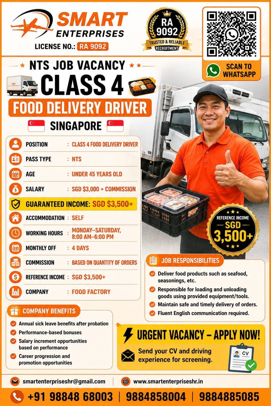 Class 4 Food Delivery Driver