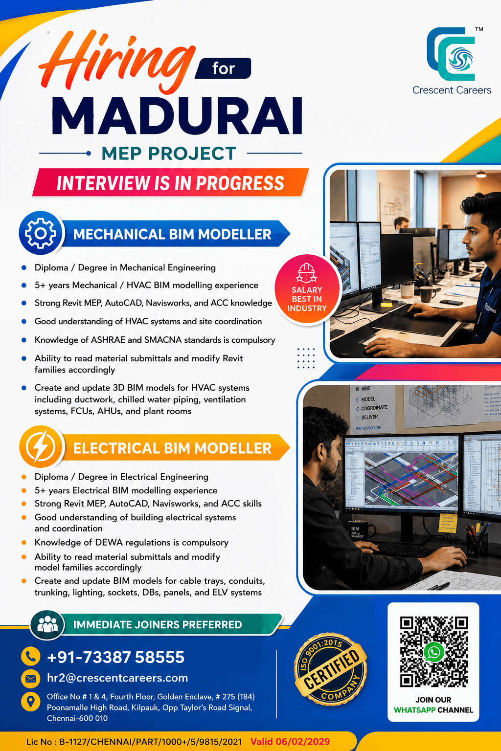 Mechanical BIM Modeller & Electrical BIM Modeller