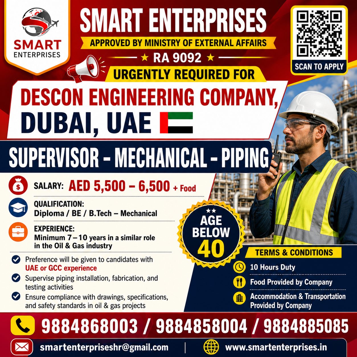 SUPERVISOR – MECHANICAL – PIPING