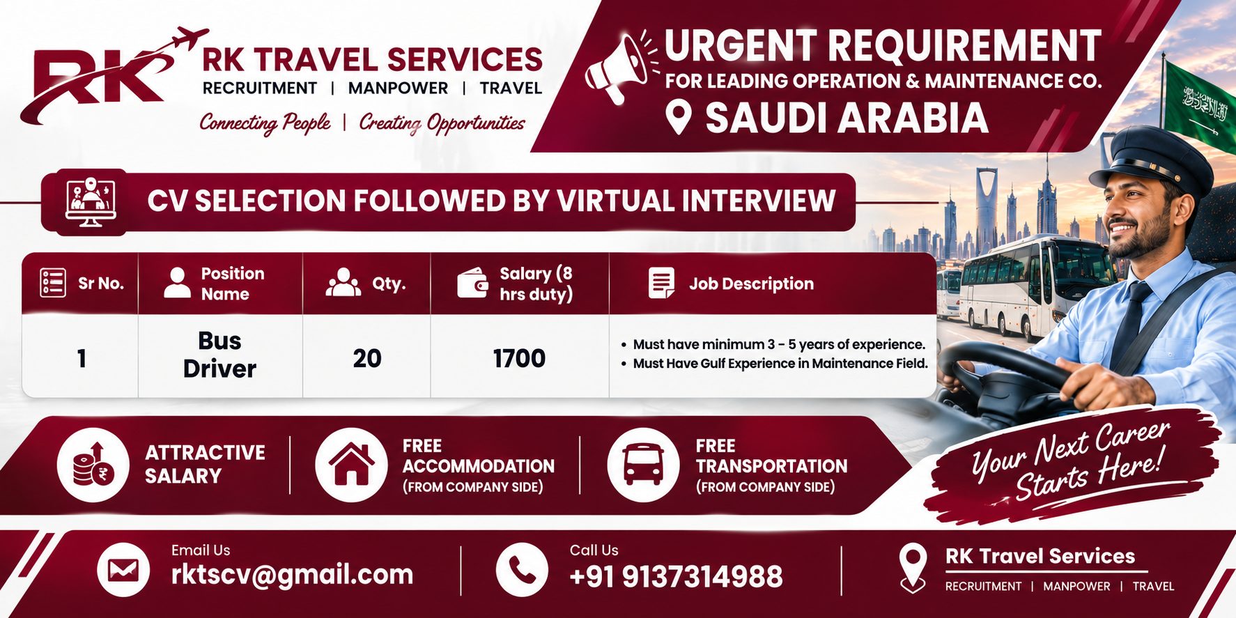 Bus Driver - Leading Operation & Maintenance Co.