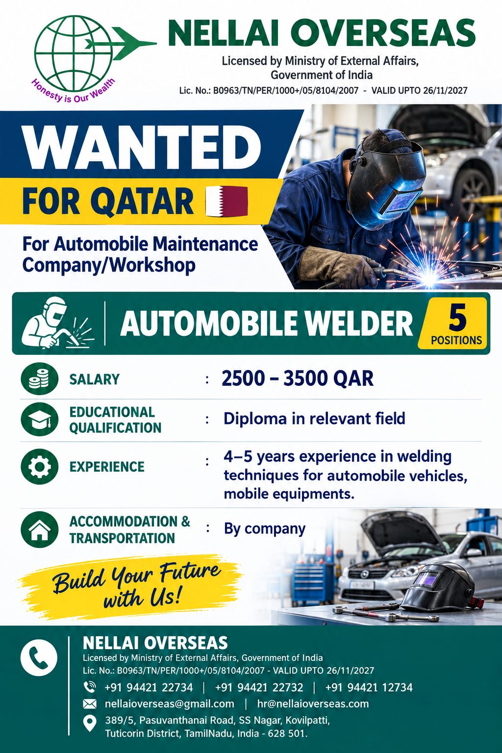Automobile Welder QATAR