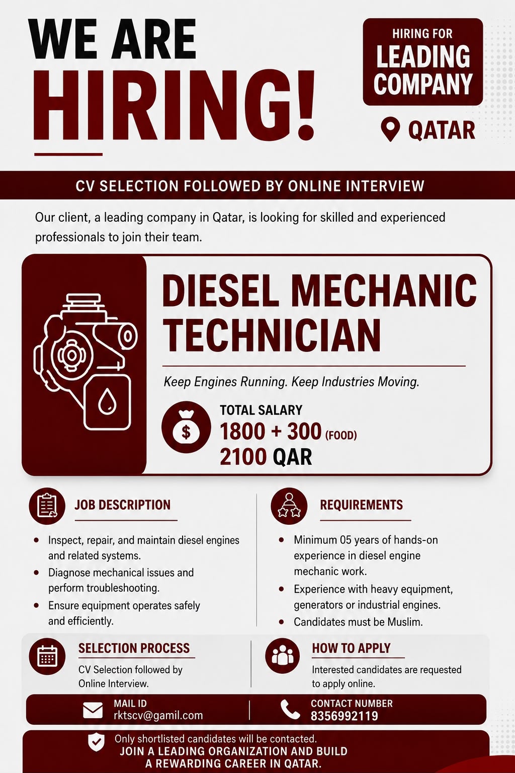 Diesel Mechanic Technician