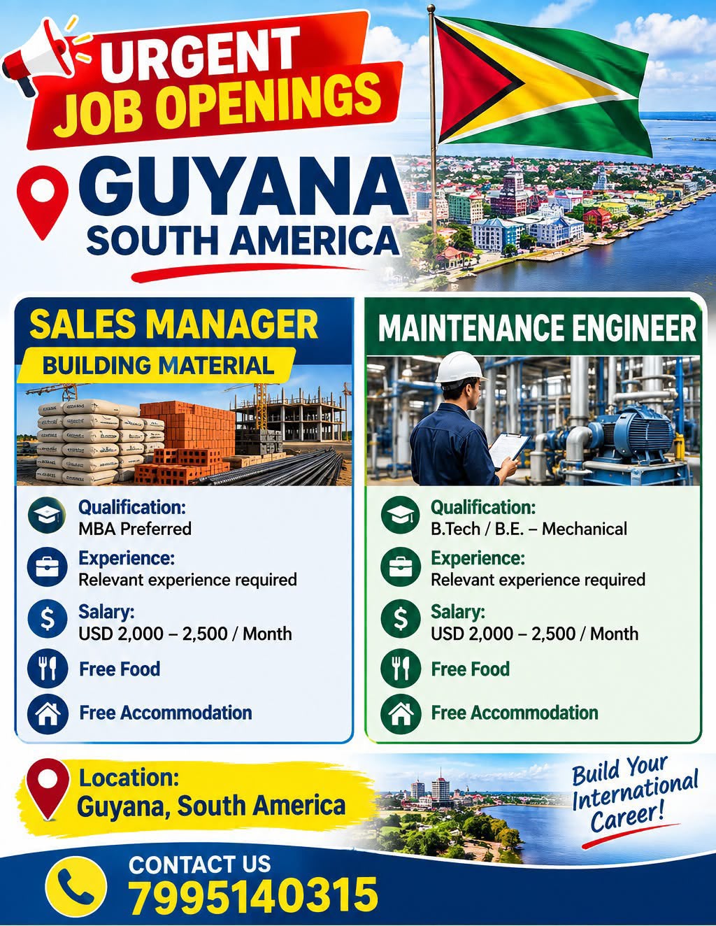 Operation /Sales Manager for Guyana