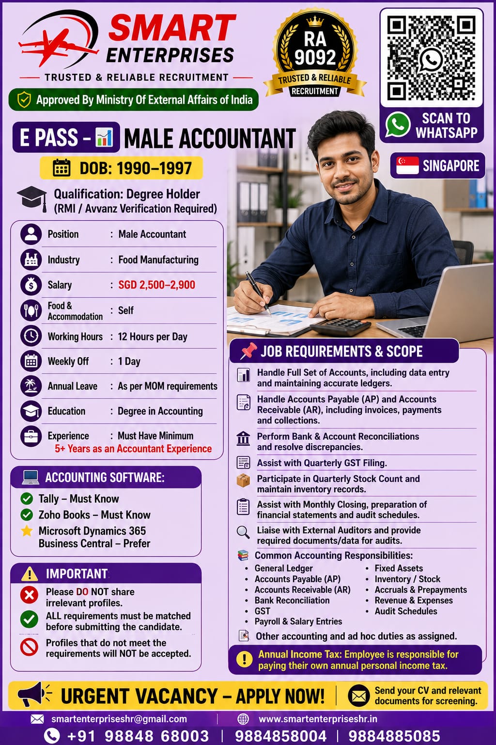 MALE ACCOUNTANT