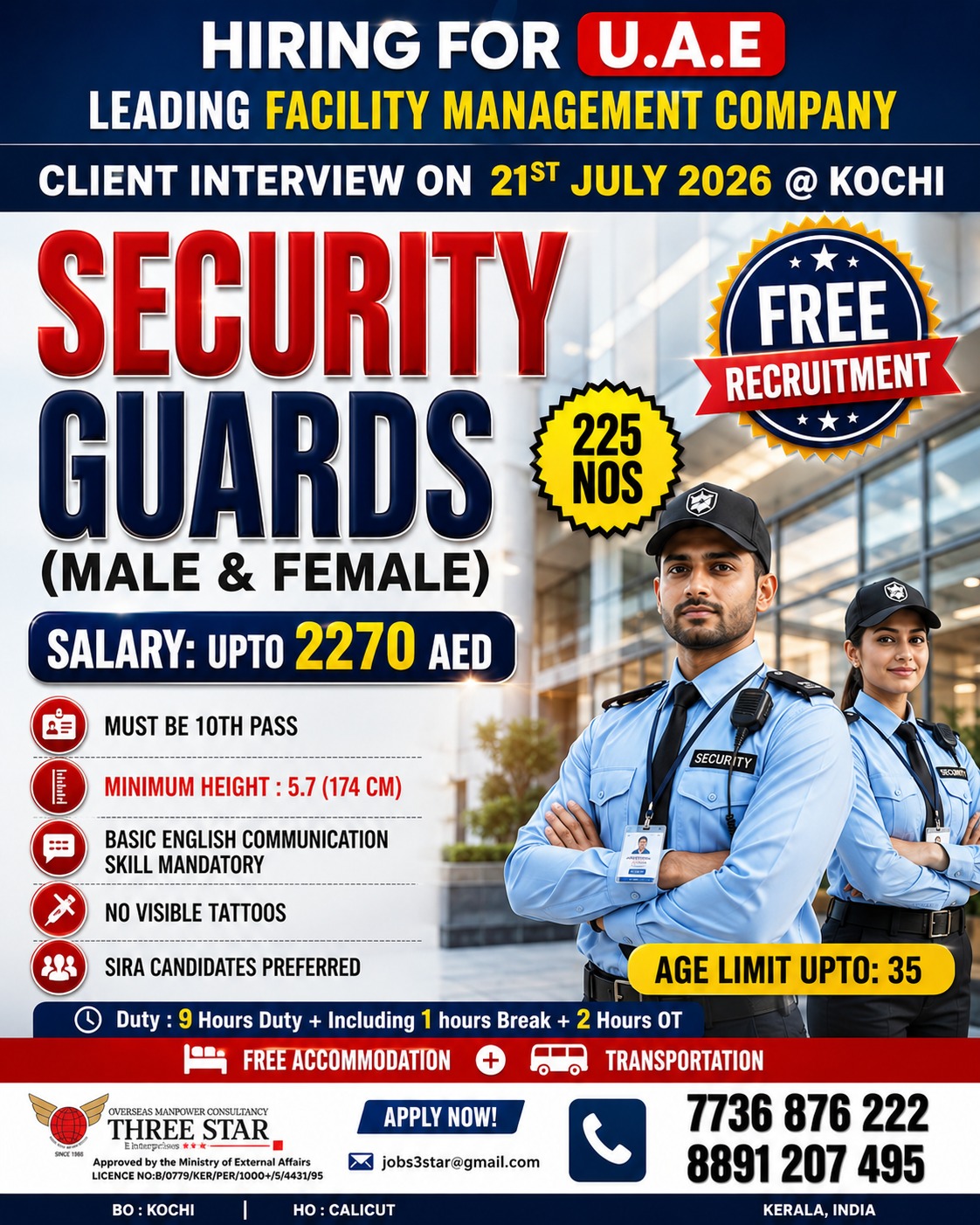 Security Guards — THREE STAR ENTERPRISES, United Arab Emirates, United Arab Emirates