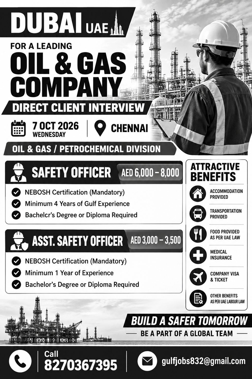 Safety Officer & Assistant Safety Officer - Oil & Gas Company&& — VG TRAVELS, UAE, UAE