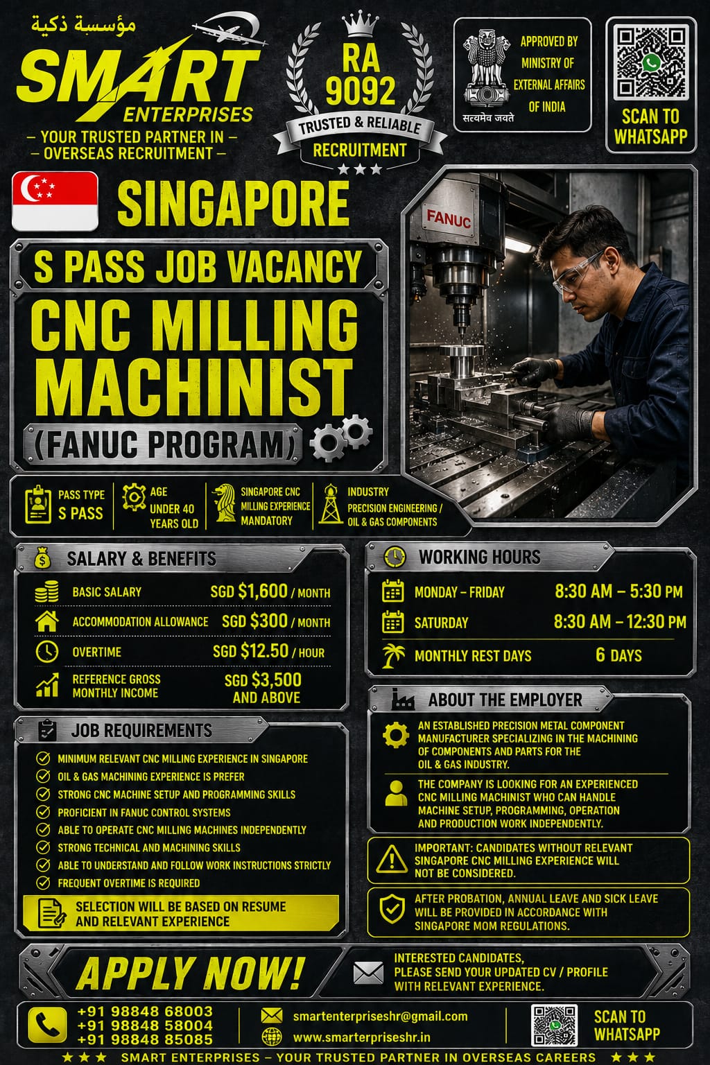 CNC MILLING MACHINIST (FANUC PROGRAM)