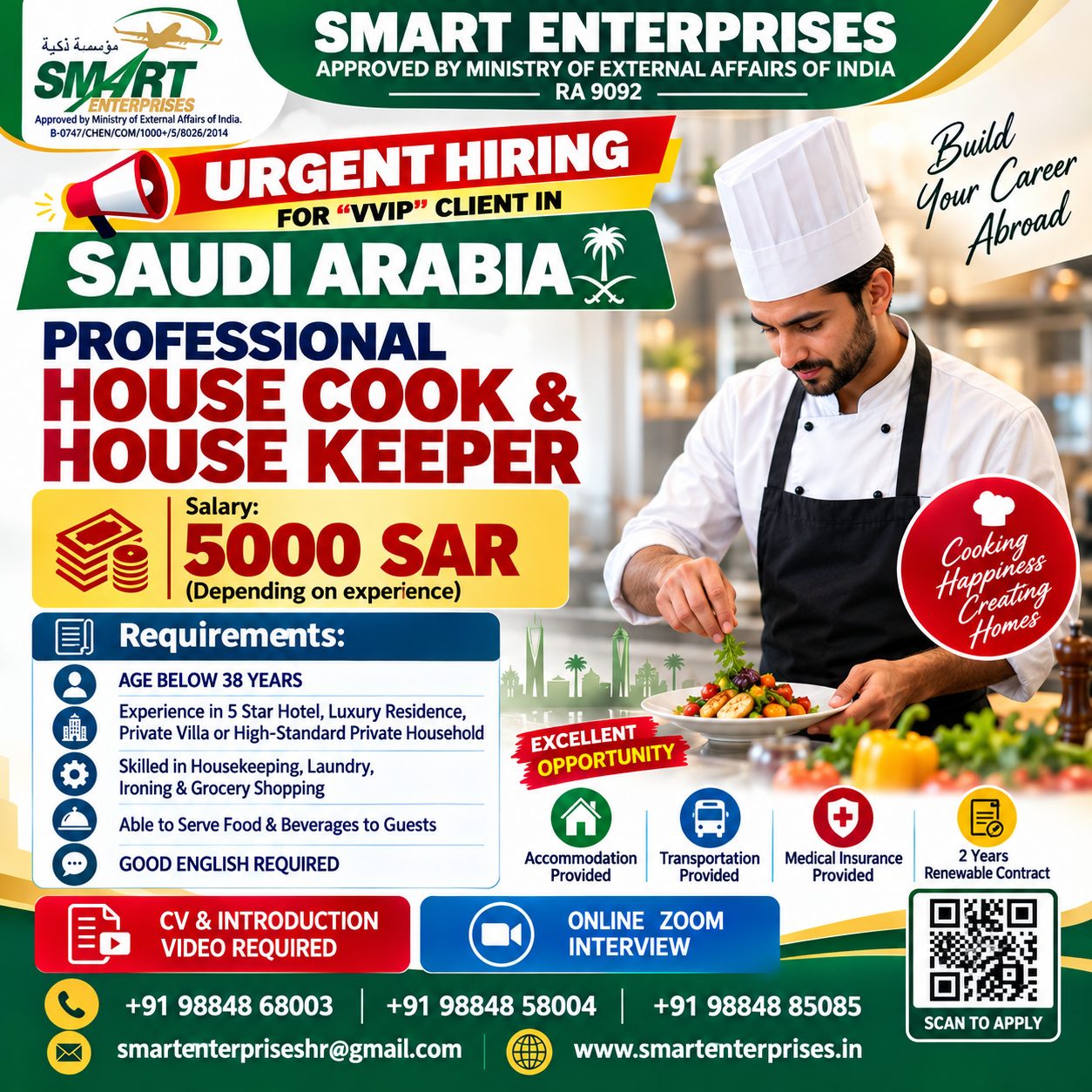 PROFESSIONAL HOUSE COOK & HOUSEKEEPER