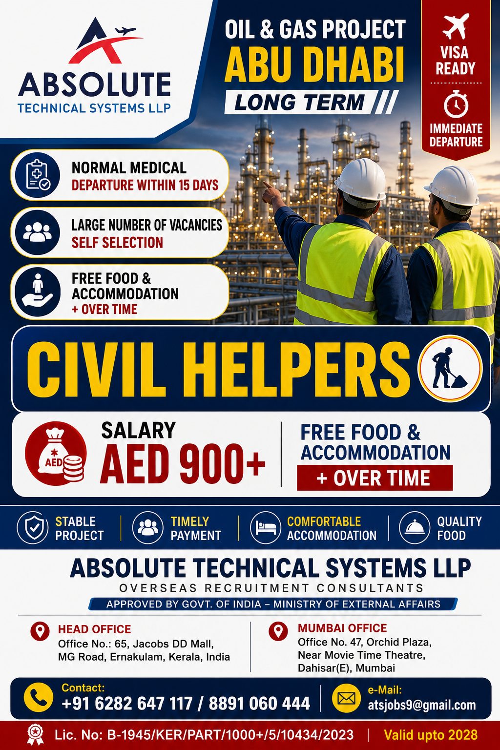 Oil & Gas Project Abu Dhabi - Long Term — Absolute Technical Systems LLP, United Arab Emirates
