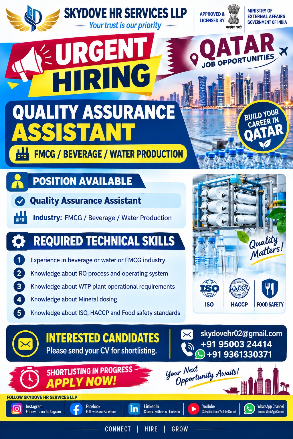 QUALITY ASSURANCE ASSISTANT