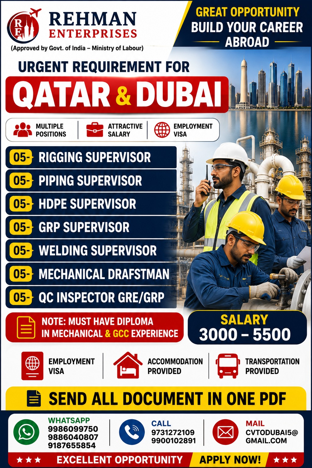 Multiple Positions - Qatar & Dubai