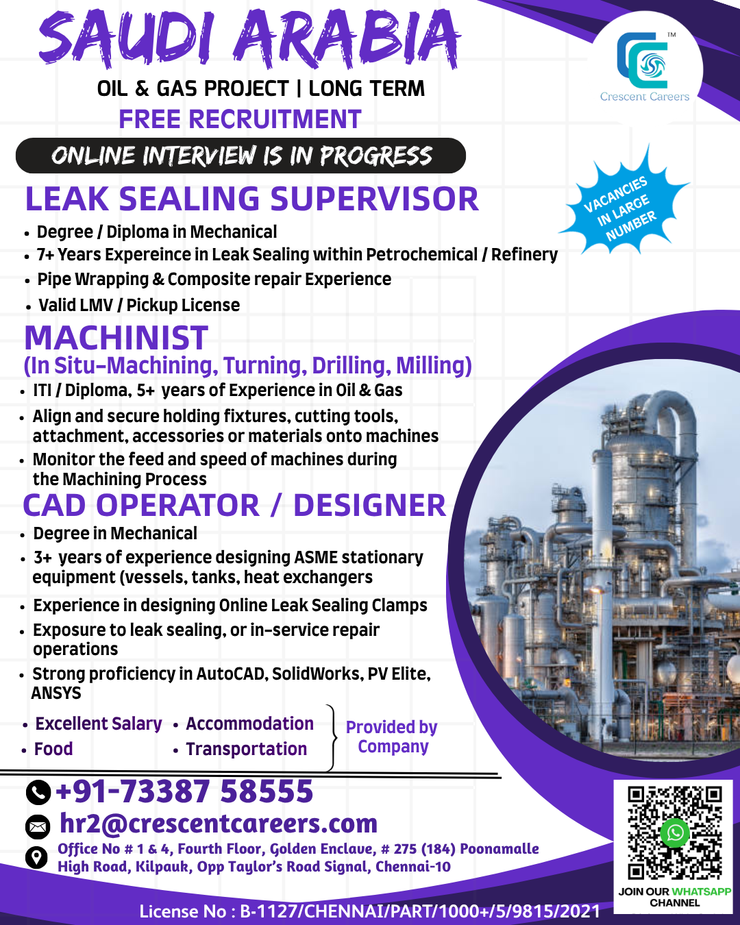 Saudi Arabia Oil & Gas Project - Long Term — Crescent Careers, Saudi Arabia, Saudi Arabia
