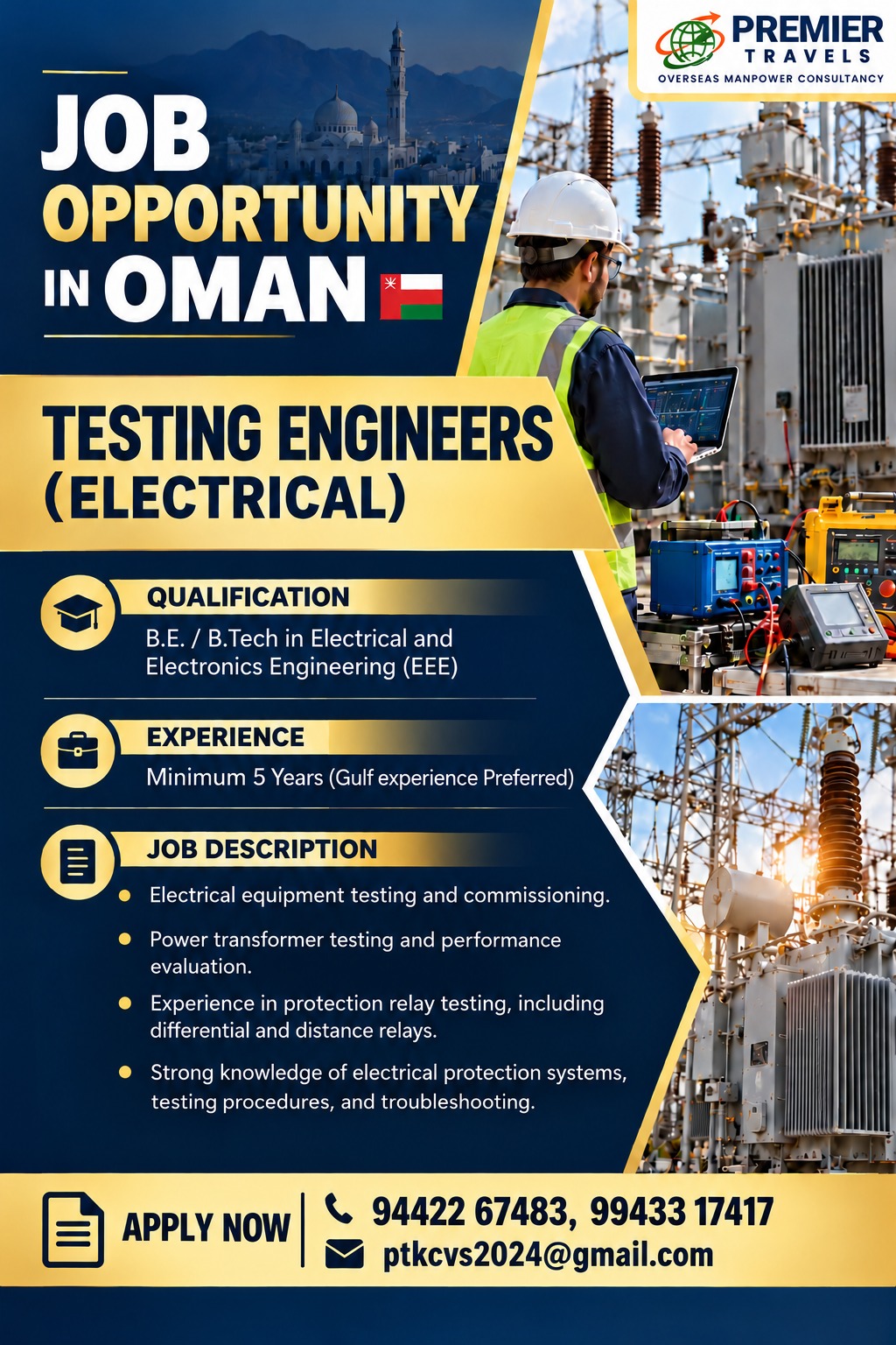 Testing Engineers (Electrical)