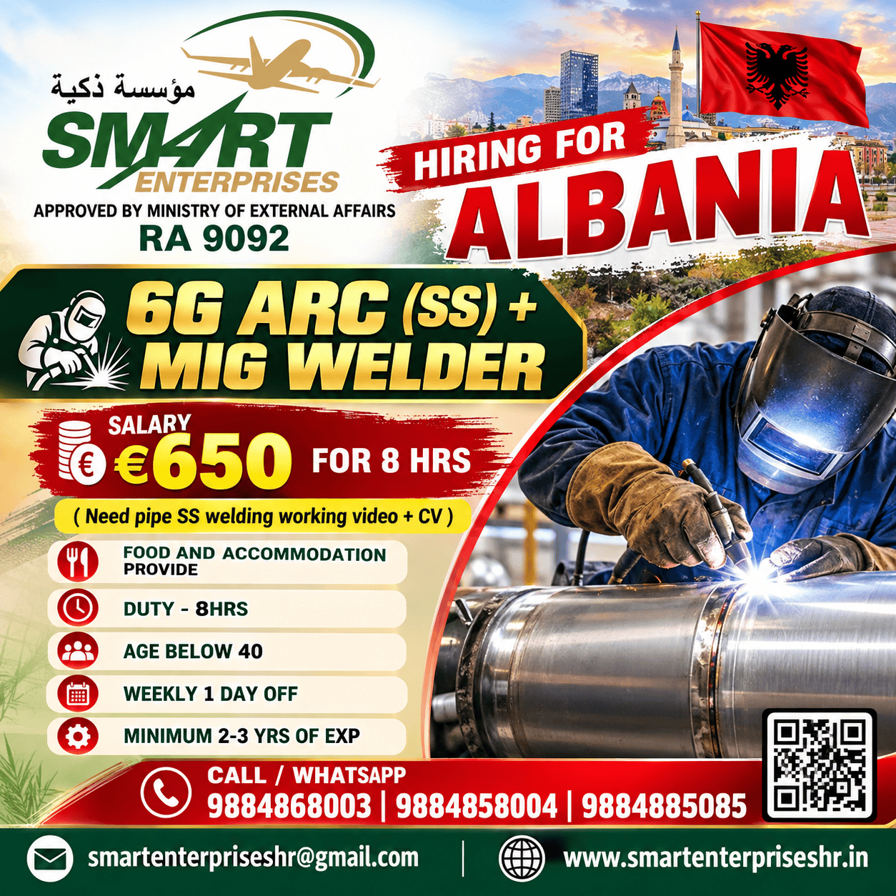 6G ARC (SS) + MIG WELDER — smartenterpriseshr@gmail.com, ALBANIA