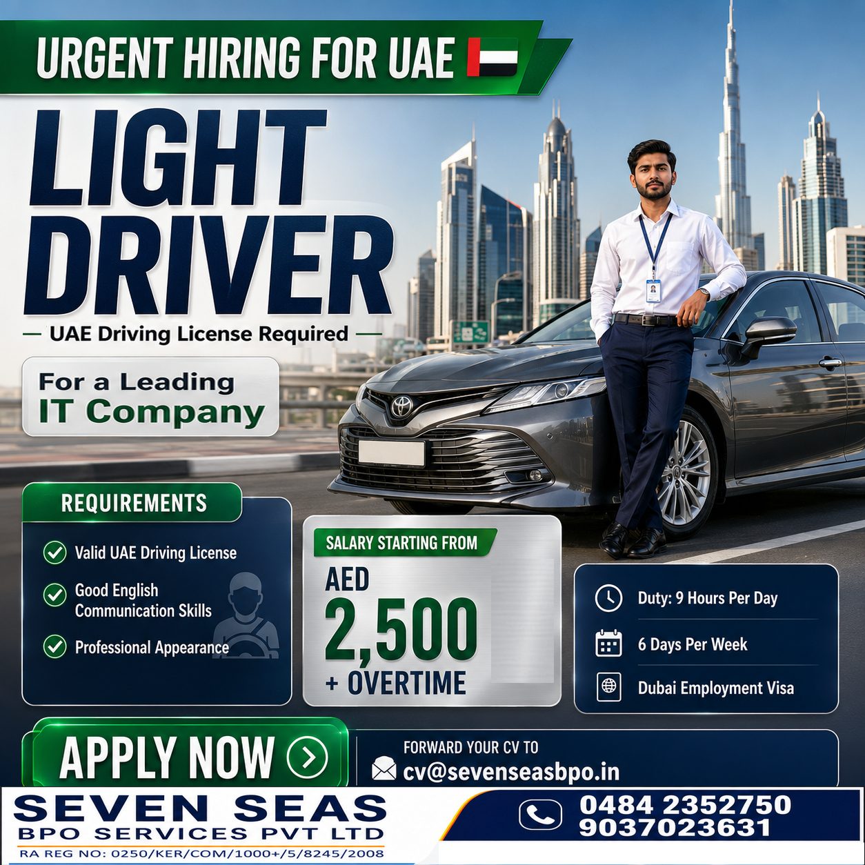 LIGHT DRIVER — Seven Seas BPO Services (P) Ltd, UAE, UAE