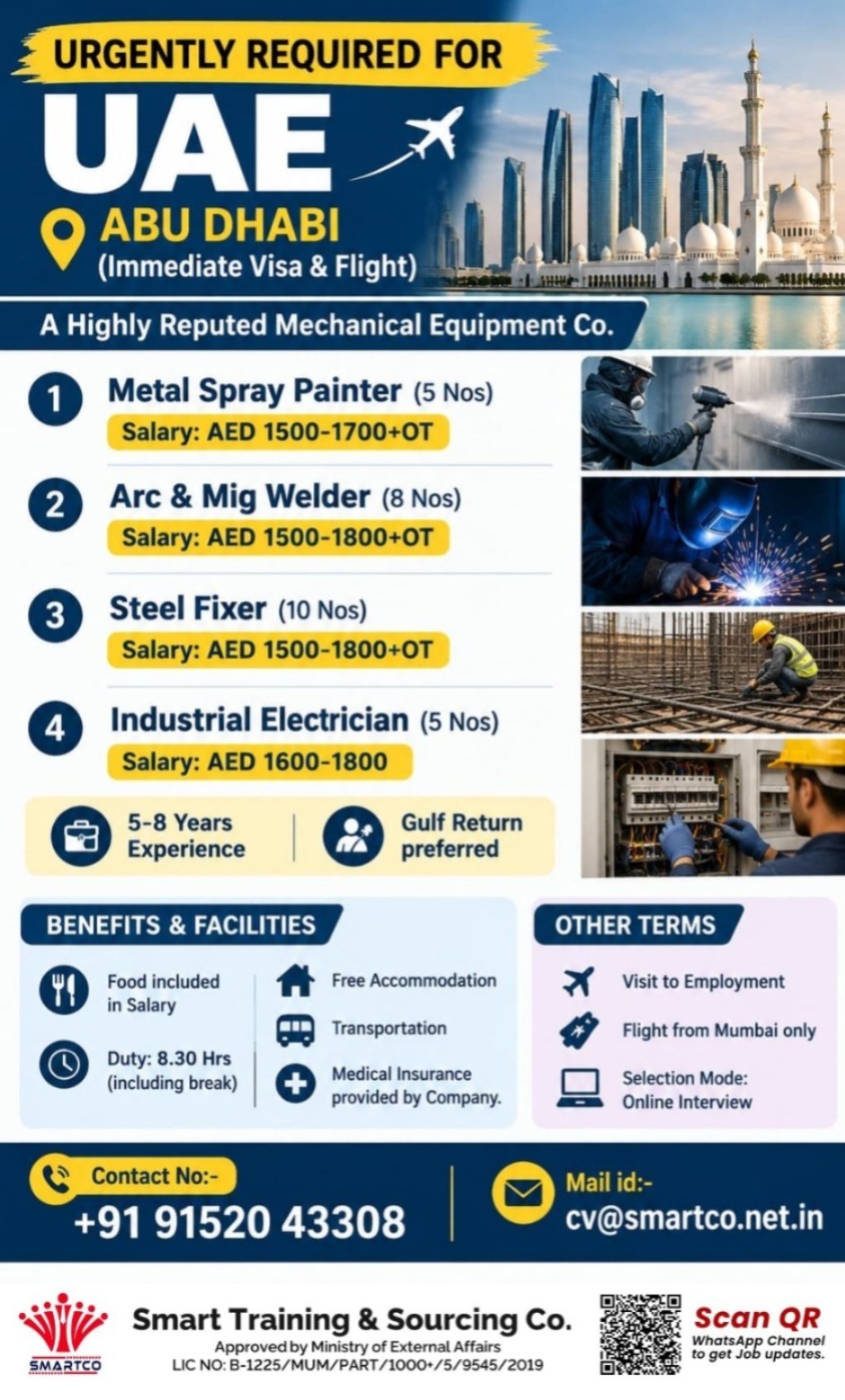 Mechanical Equipment Manufacturing Positions - UAE Abu Dhabi