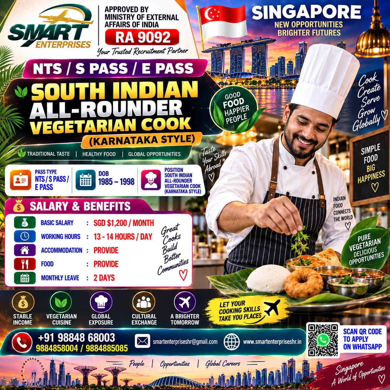 SOUTH INDIAN VEGETARIAN COOK (KARNATAKA STYLE)