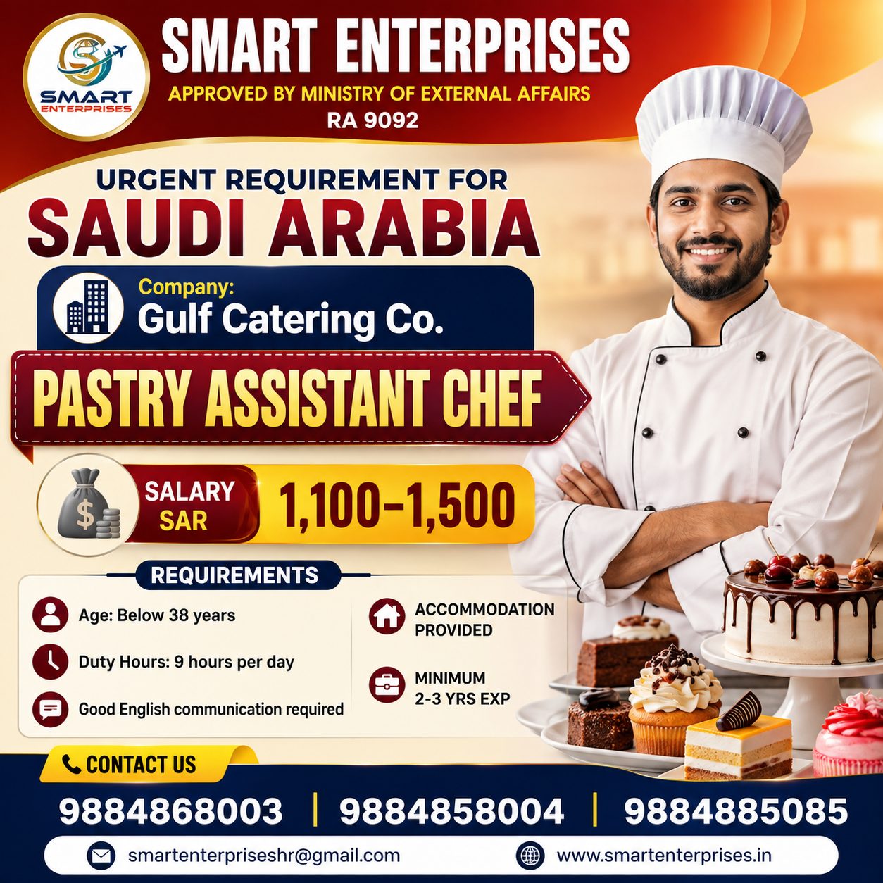 PASTRY ASSISTANT CHEF