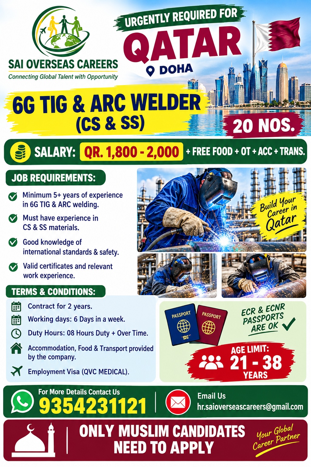 Urgently Hiring for Qatar