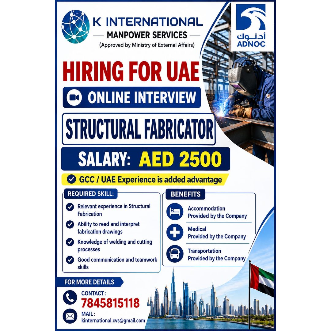HIRING FOR ADNOC - FABRICATOR