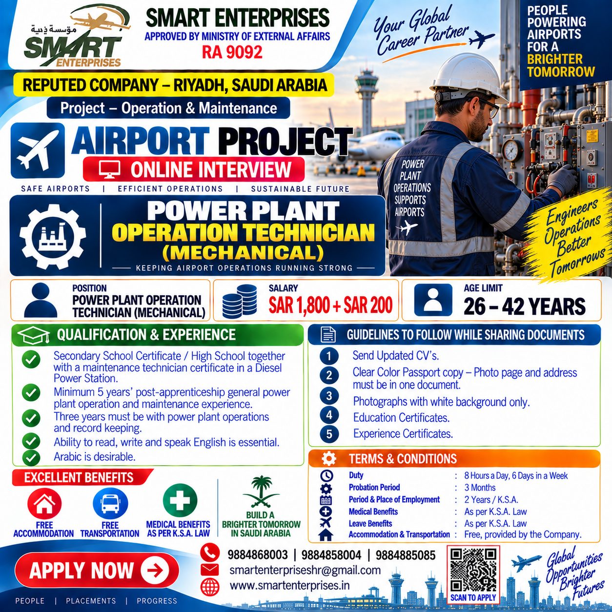 POWER PLANT OPERATION TECHNICIAN – MECHANICAL