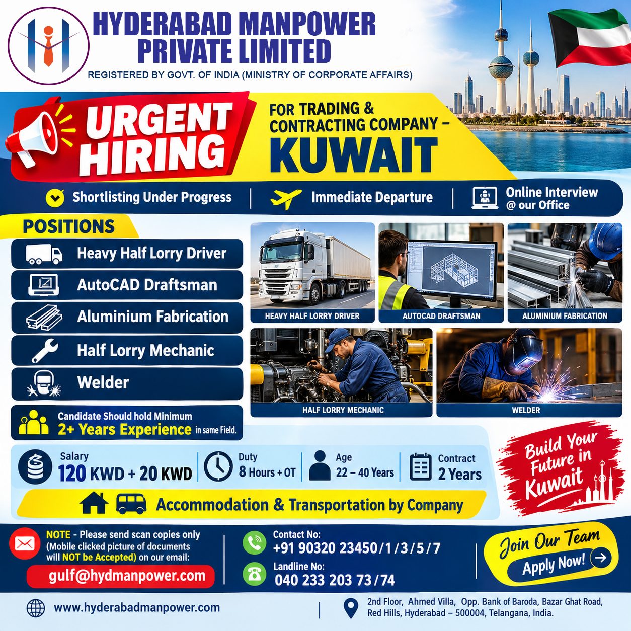 Hiring Multiple Positions for Kuwait
