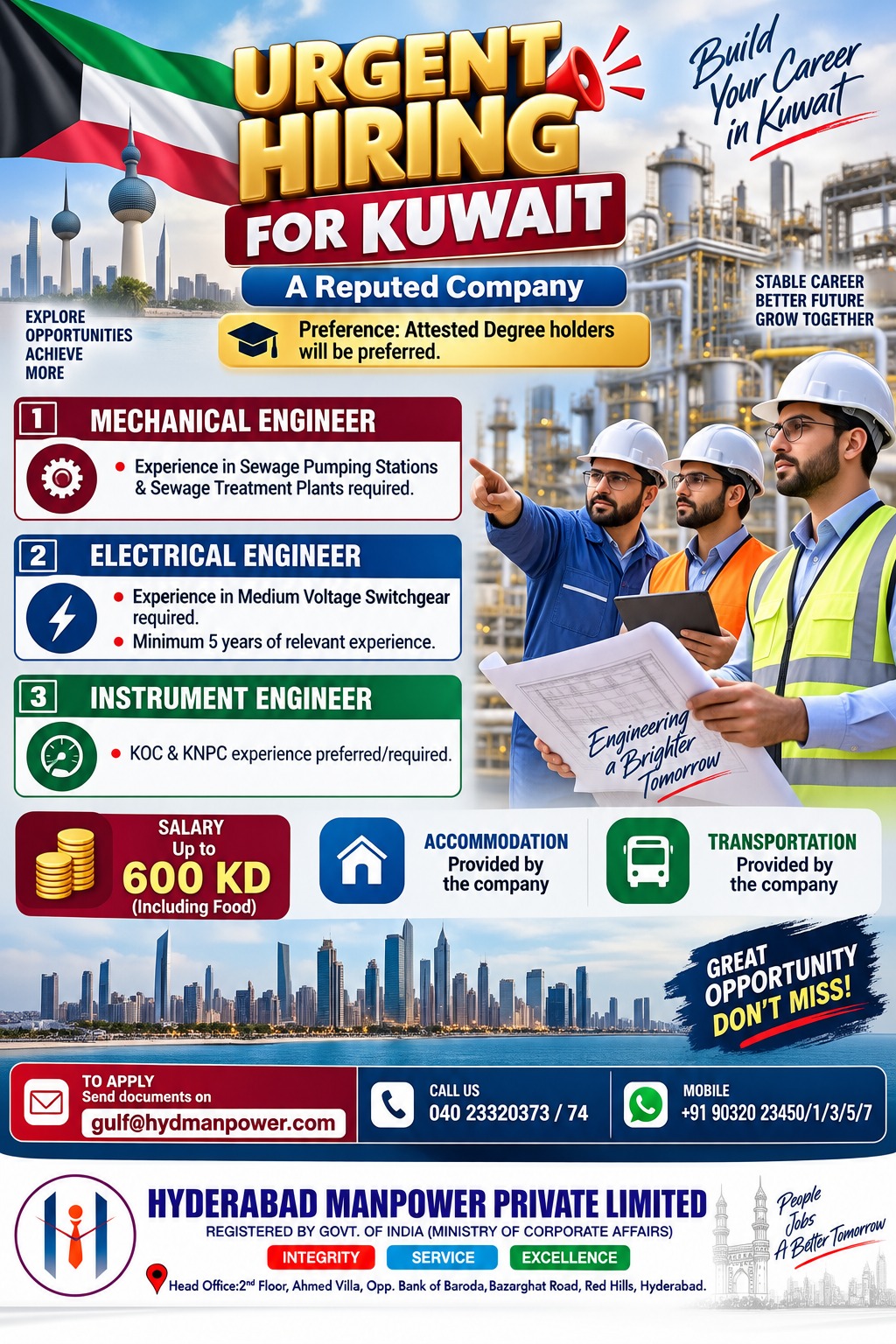 Hiring for Kuwait
