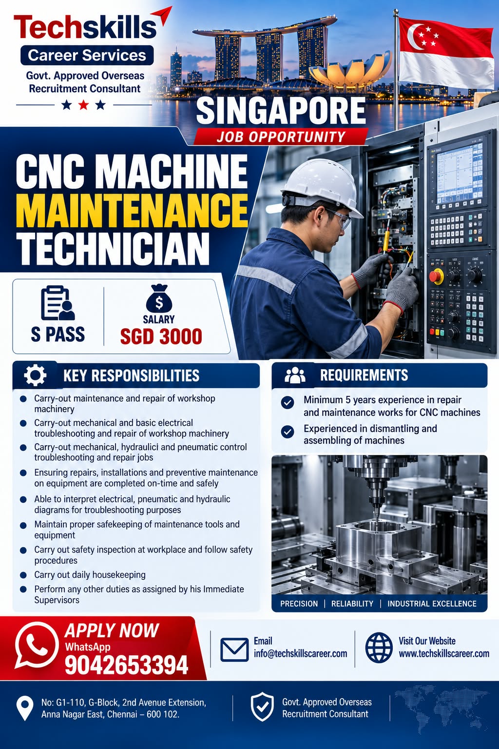 SINGAPORE : CNC Machine Maintenance Technician