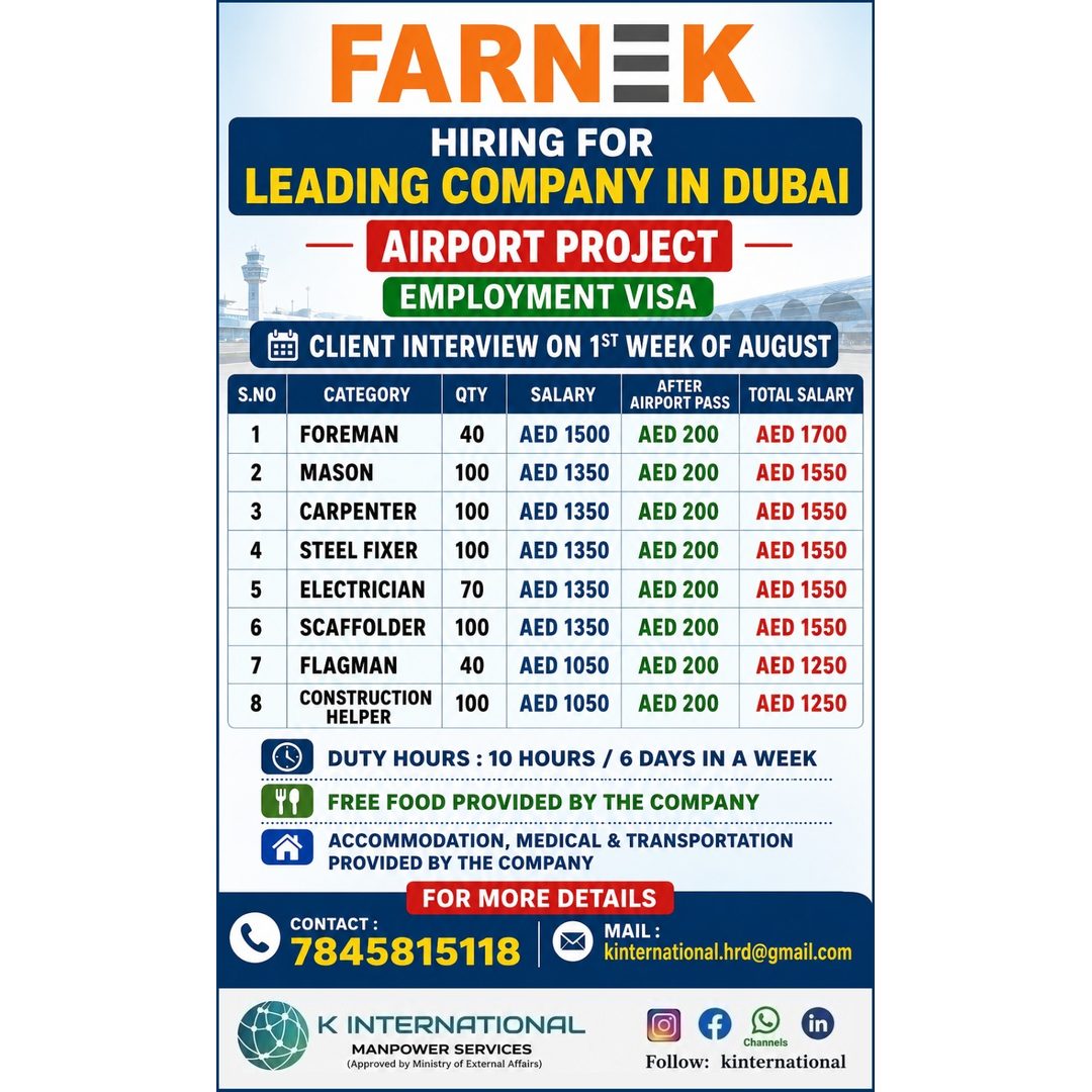 Airport Project - Construction Positions - FARNEK