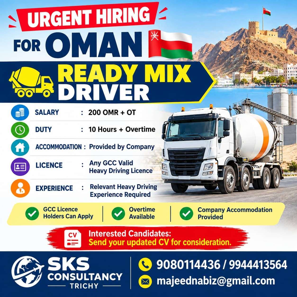 READY MIX DRIVER