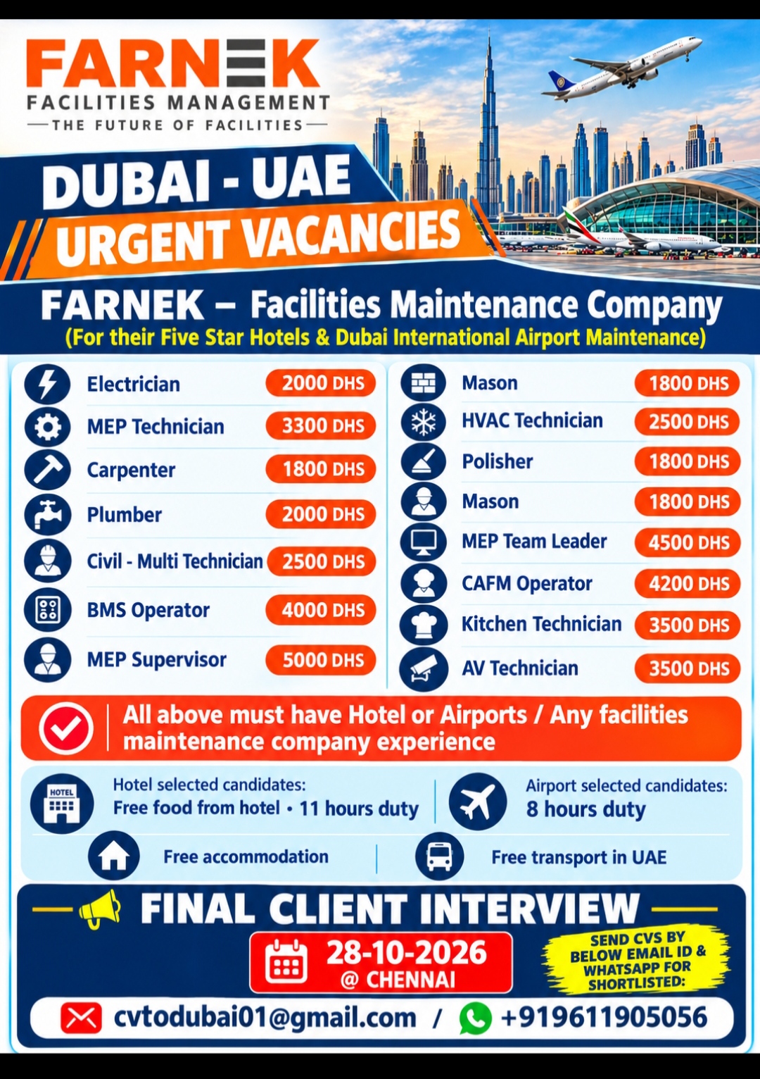 Facilities Maintenance Positions - FARNEK