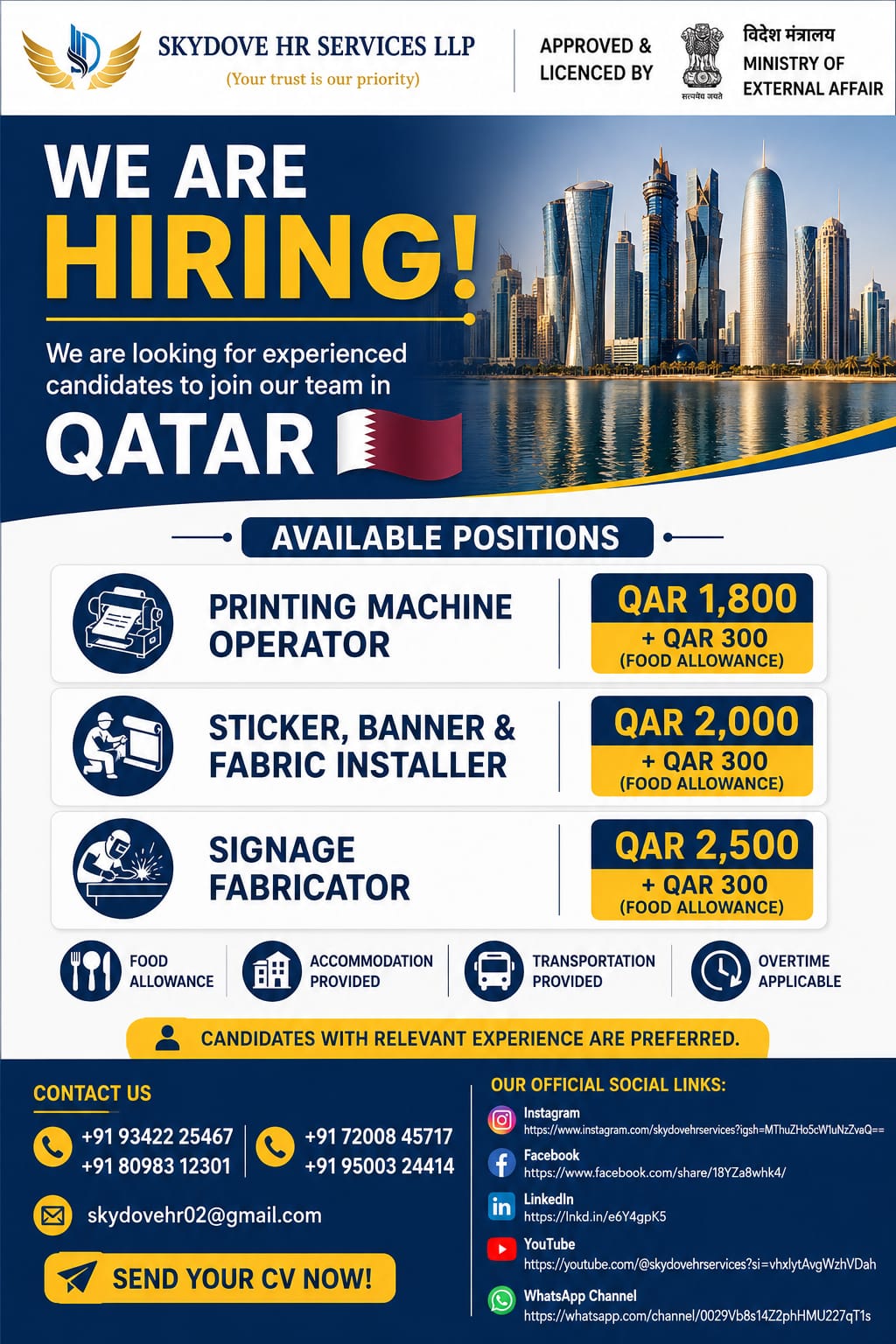 Printing Machine Operator, Sticker, Banner & Fabric Installer, Signage Fabricator