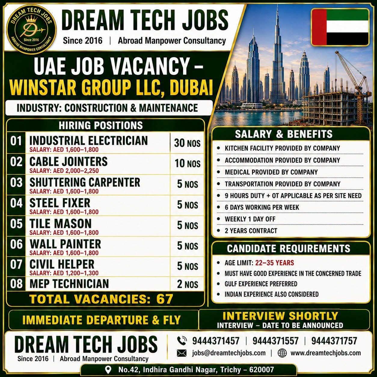 UAE Job Vacancy - Winstar Group LLC, Dubai