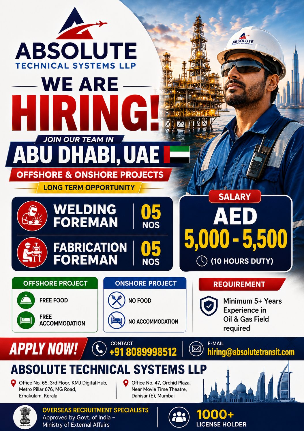 Welding Foreman & Fabrication Foreman