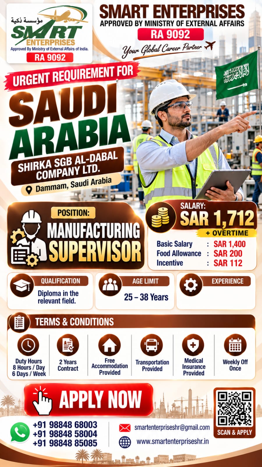 MANUFACTUIRNG SUPERVISOR