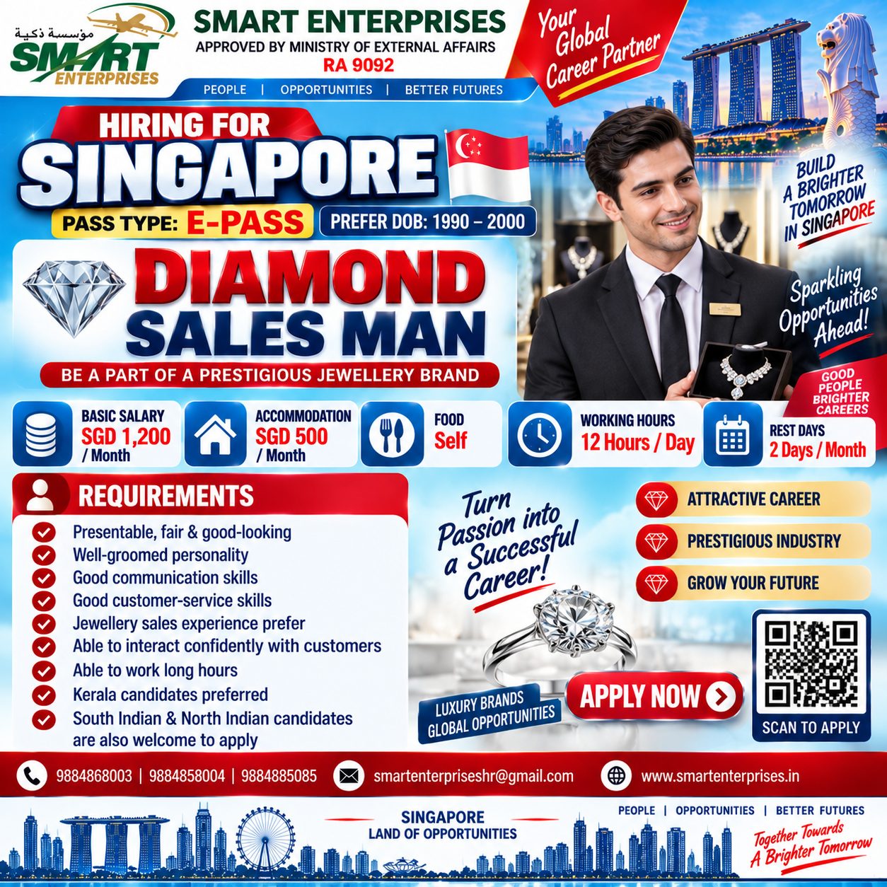 *Diamond Sales man — smartenterpriseshr@gmail.com, SINGAPORE