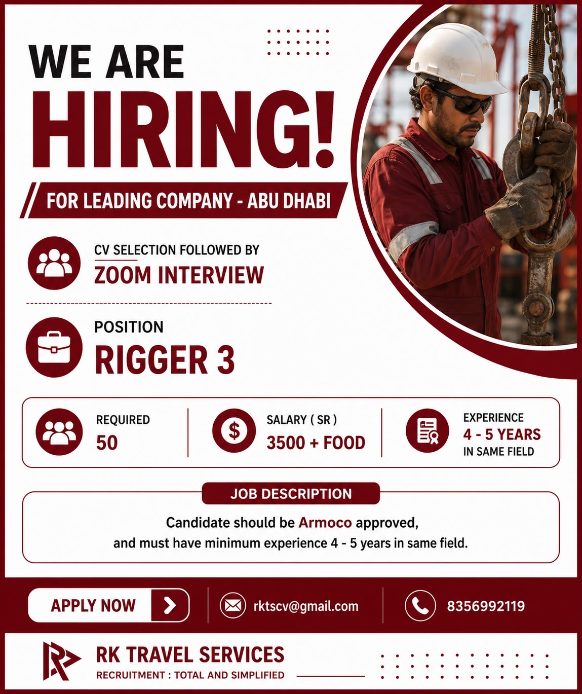 Rigger 3 — RK Travel Services, United Arab Emirates